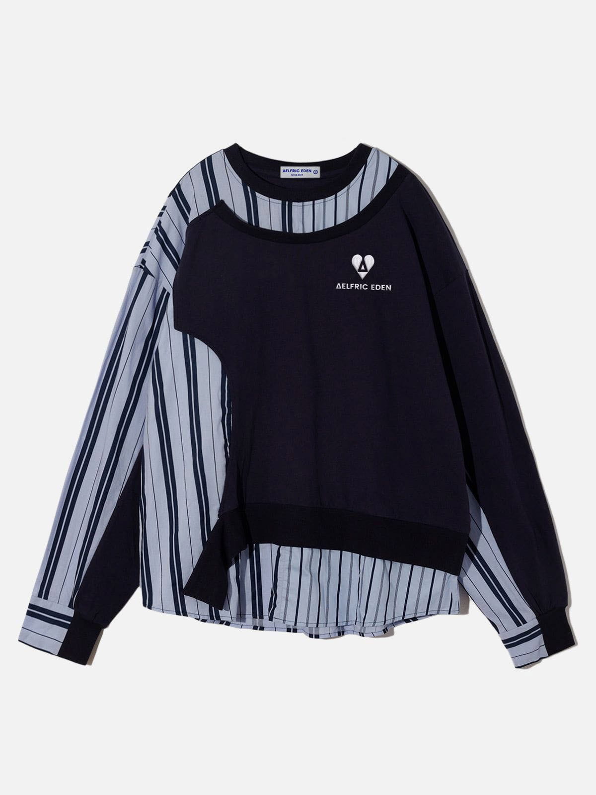 Aelfric Eden Irregular Stripe Patchwork Sweatshirt – Aelfric eden