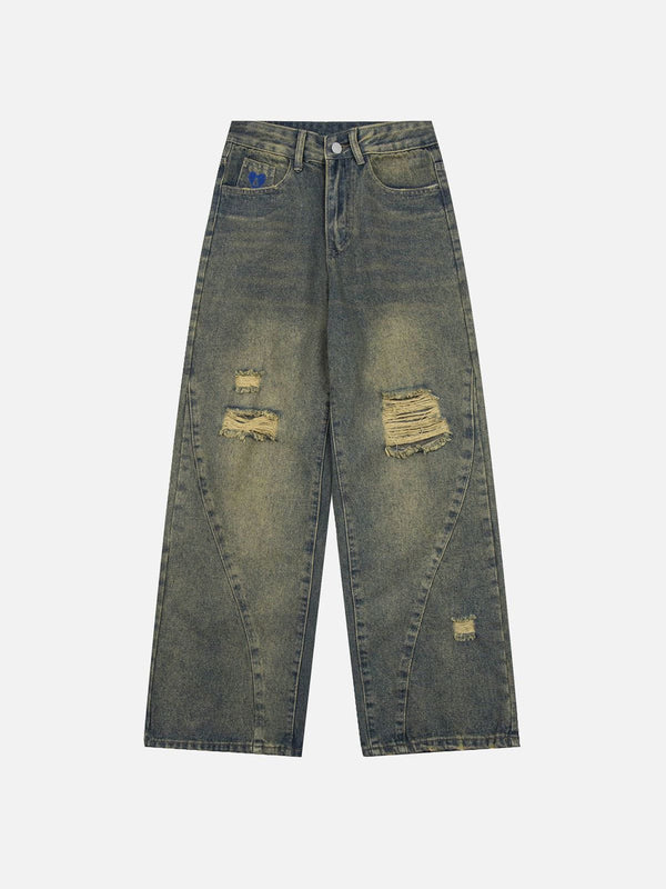 Aelfric Eden Distressed Washed Loose Jeans