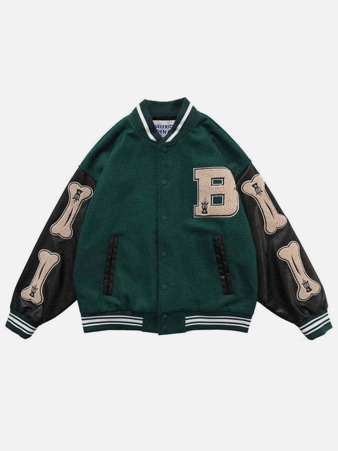 Varsity All Satin Letterman Dark Green Jacket in White Trimming Baseball  Jacket (2X Big, Dark Green) at  Men's Clothing store