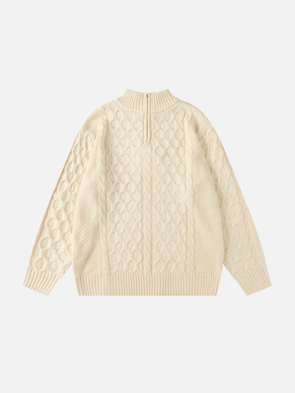 Aelfric Eden Retro 90s Half-Zip Knit Sweater