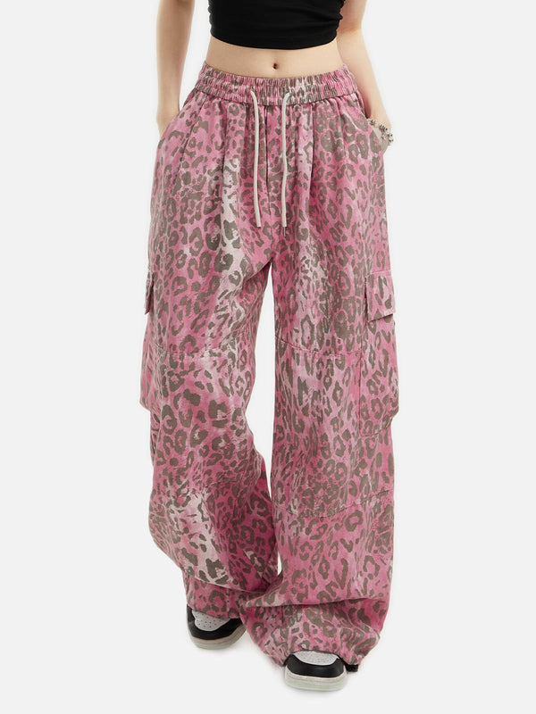 Aelfric Eden Pink Leopard Print Cargo Pants