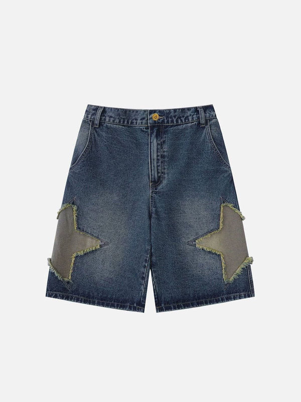 Aelfric Eden Star Tassel Patch Gradient Jorts