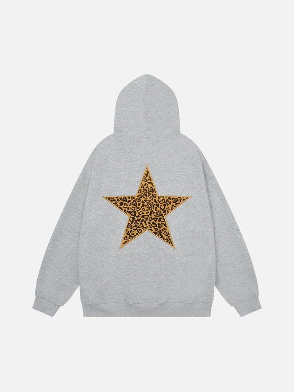 Aelfric Eden Leopard Print Star Hoodie