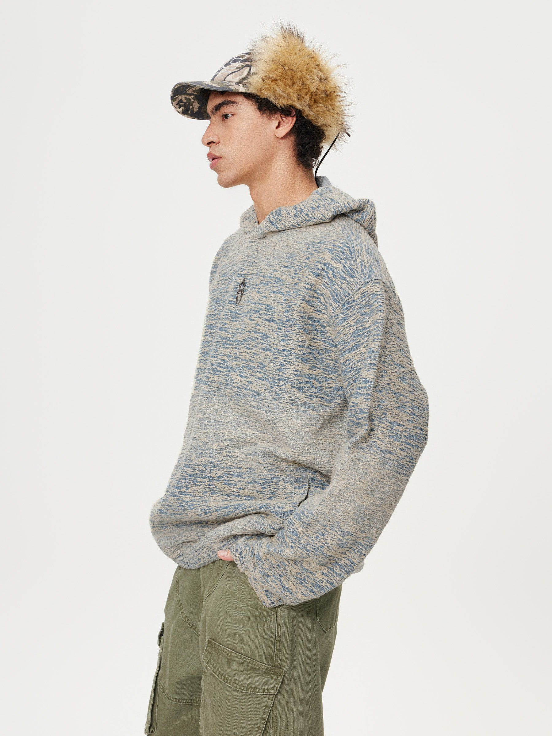 Aelfric Eden Washed Texture Denim Hoodie