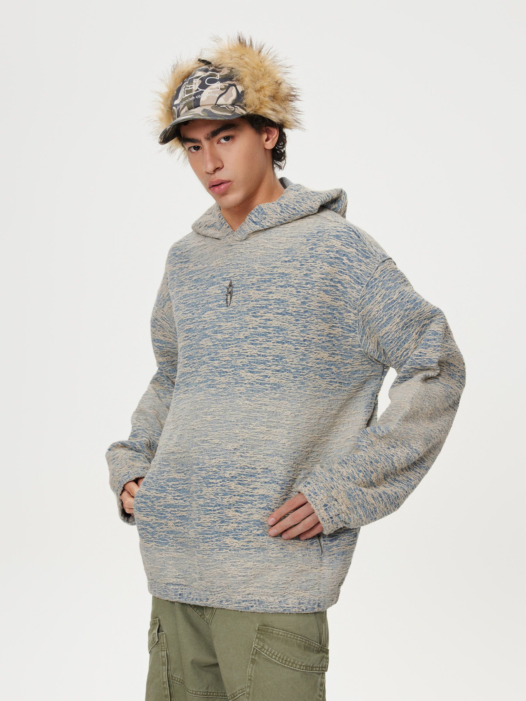 Aelfric Eden Washed Texture Denim Hoodie