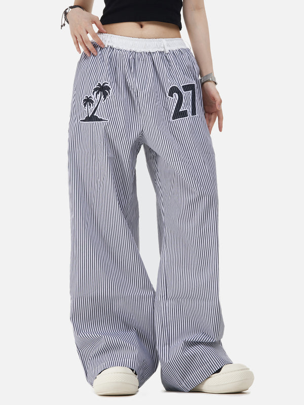 Aelfric Eden Stripe Embroidery Baggy Pants