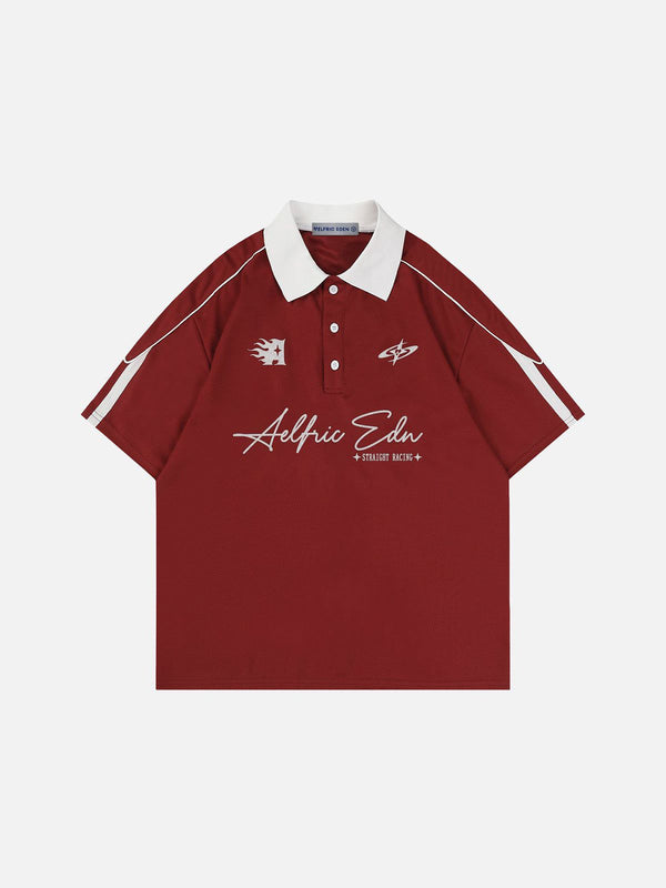 Aelfric Eden Vintage Patchwork Polo Tee