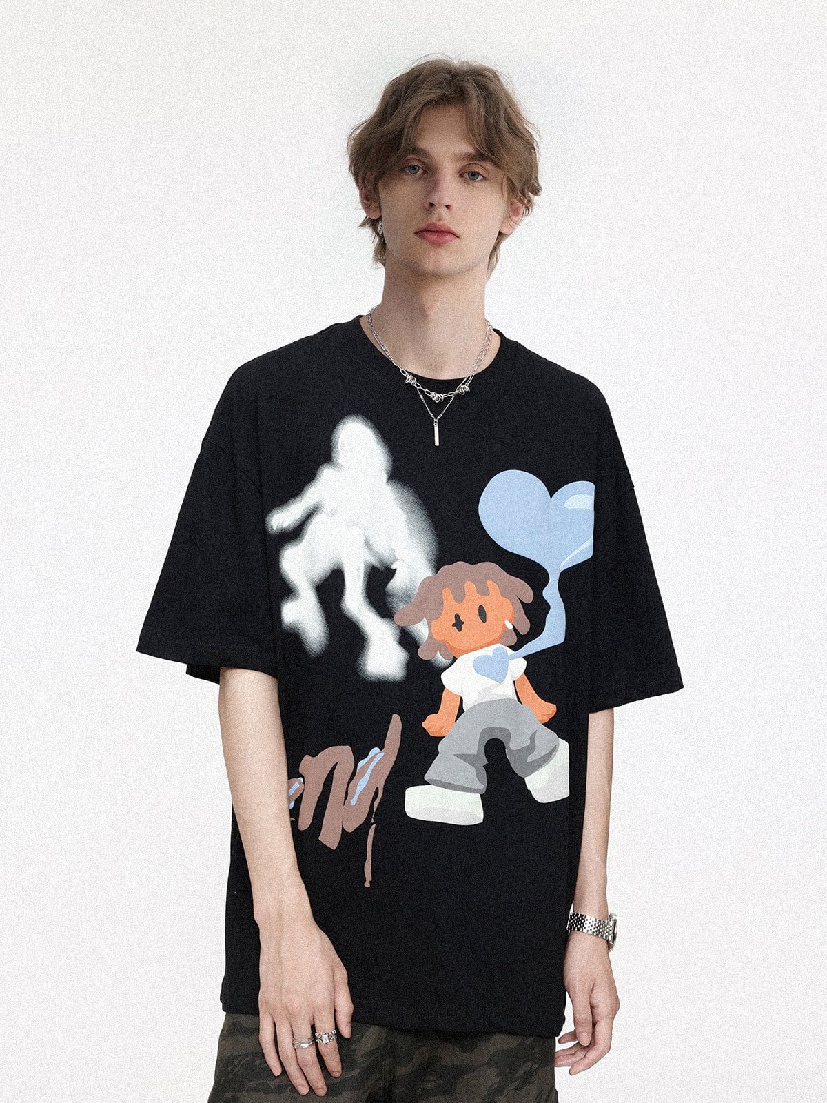 Aelfric Eden Skull Cartoon Print Tee