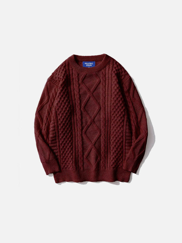 Aelfric Eden Retro 90s Burgundy Red Sweater