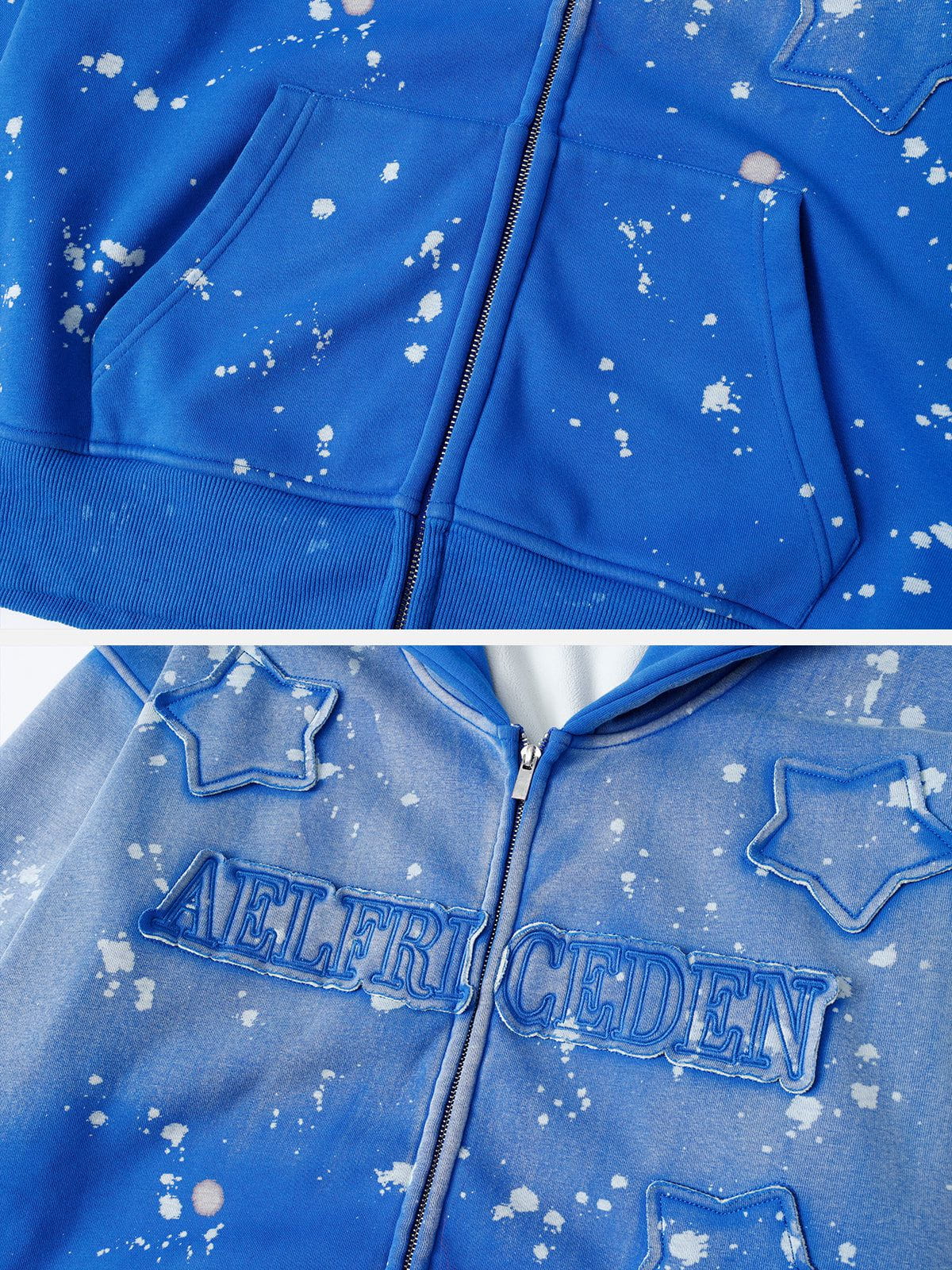 Aelfric Eden Star Patch Gradient ZIP UP Hoodie