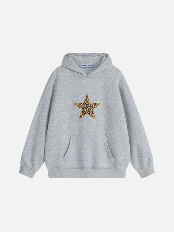 Aelfric Eden Leopard Print Star Hoodie