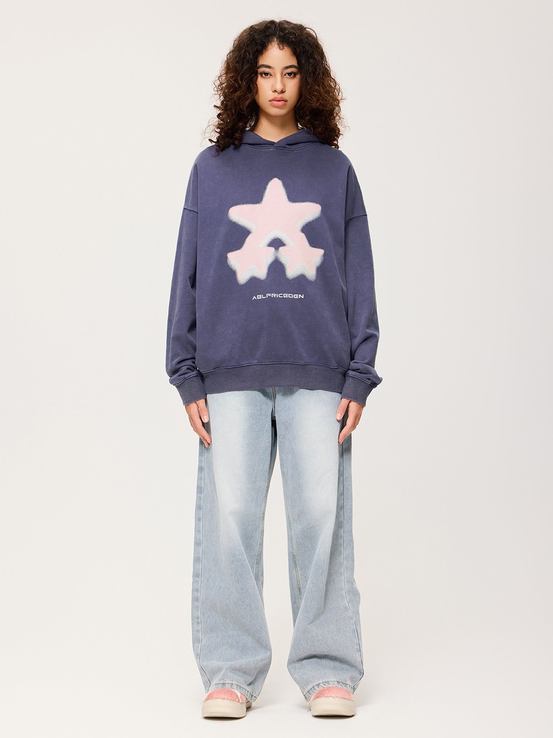 Aelfric Eden Blurring Star Washed Hoodie