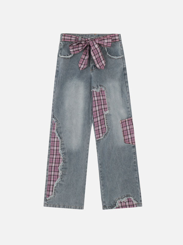 Aelfric Eden Plaid Patchwork Jeans