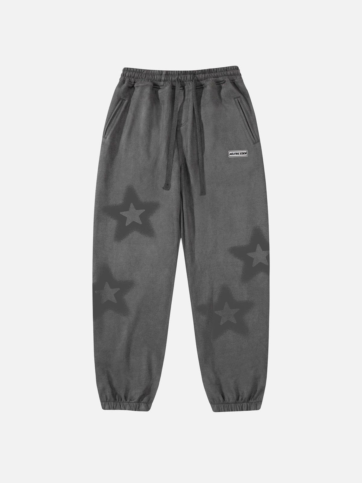 Aelfric Eden Star Print Drawstring Sweatpants