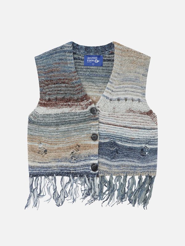 Aelfric Eden Tassels Gradient Sweater Vest