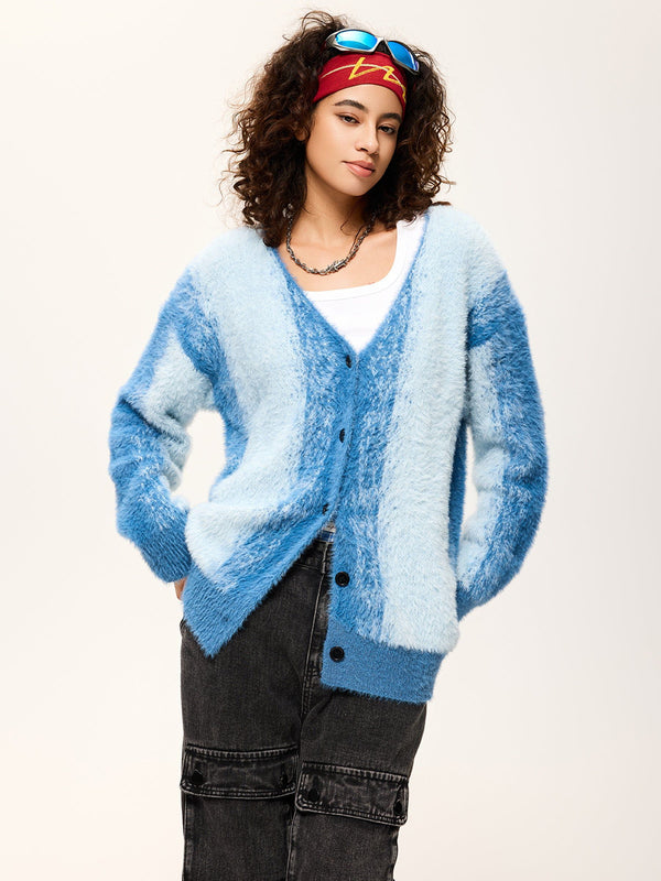 Aelfric Eden Color Blocking V-Neck Cardigan