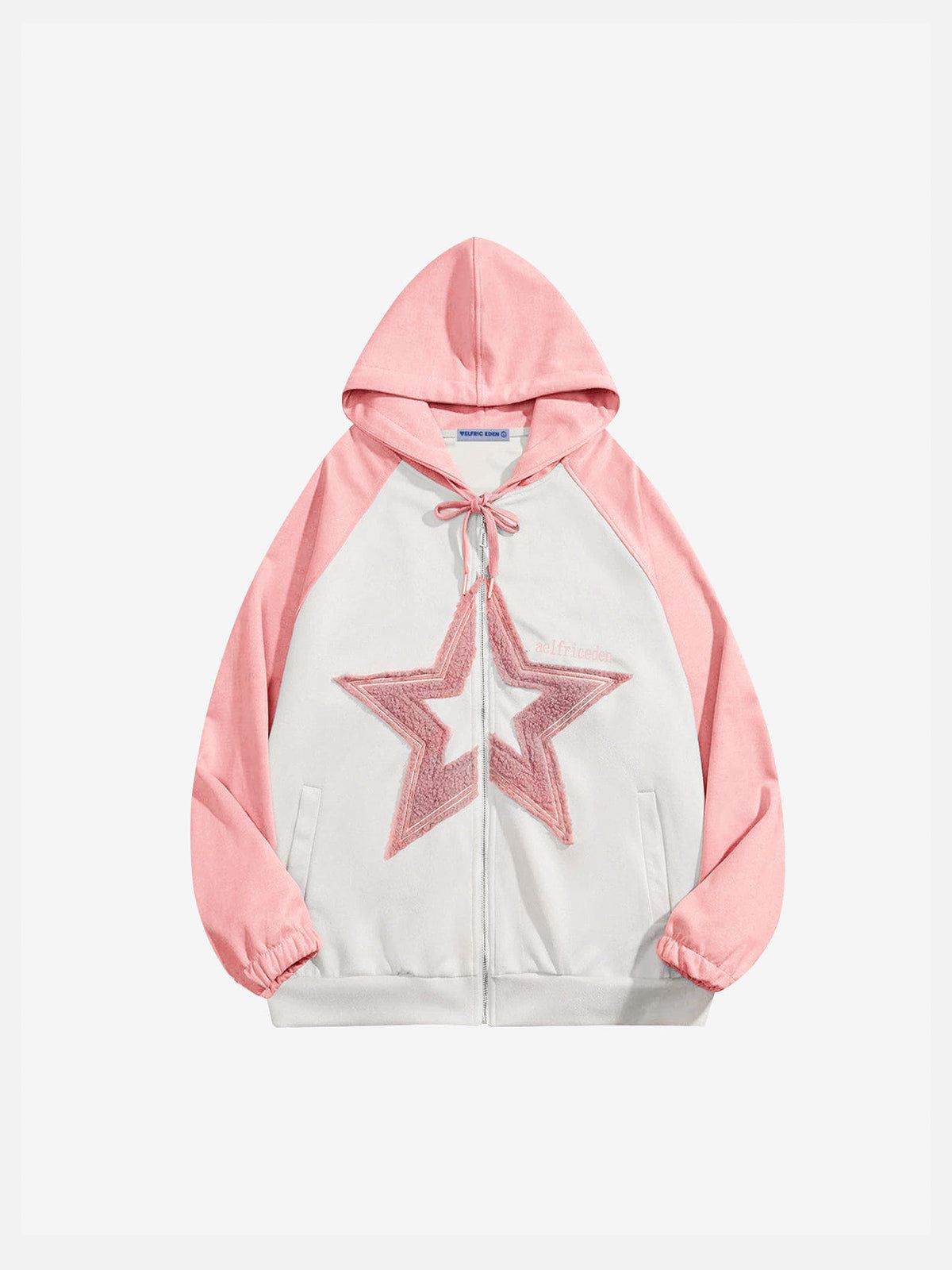 Aelfric Eden Suede Star Patchwork Zip Up Hoodie