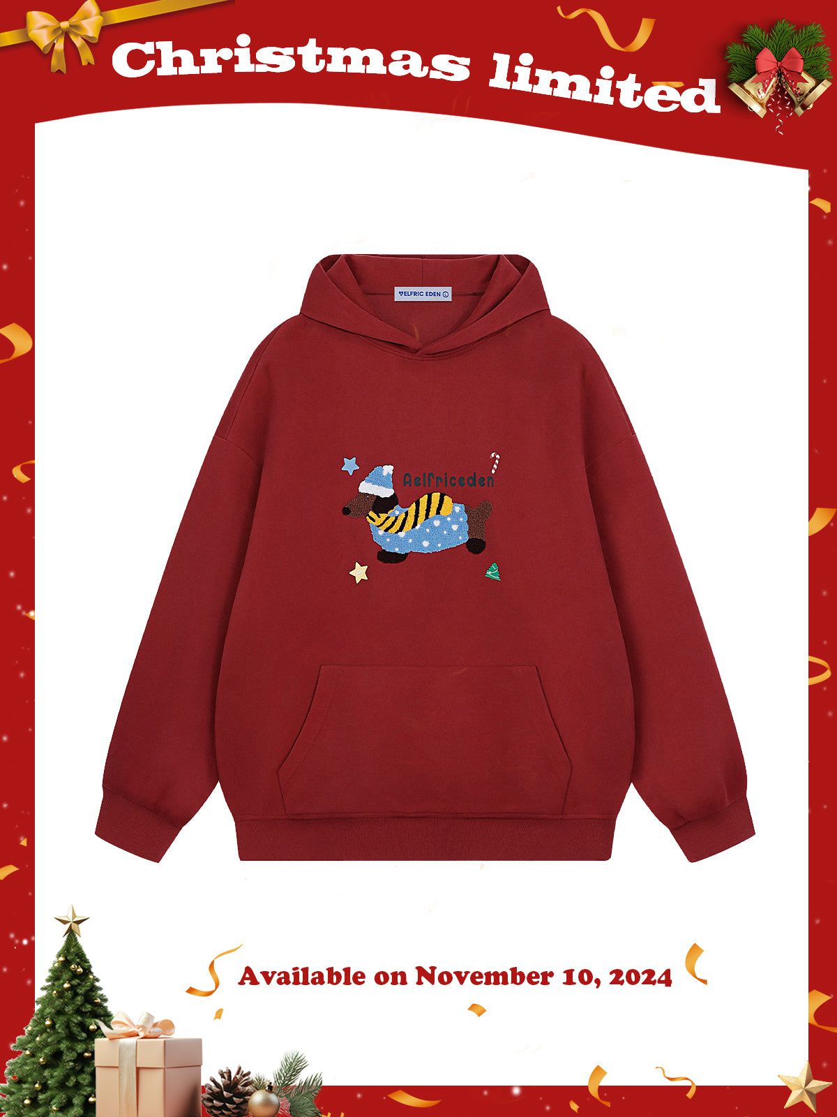 [Christmas limited] Aelfric Eden Christmas Dachshund Hoodie