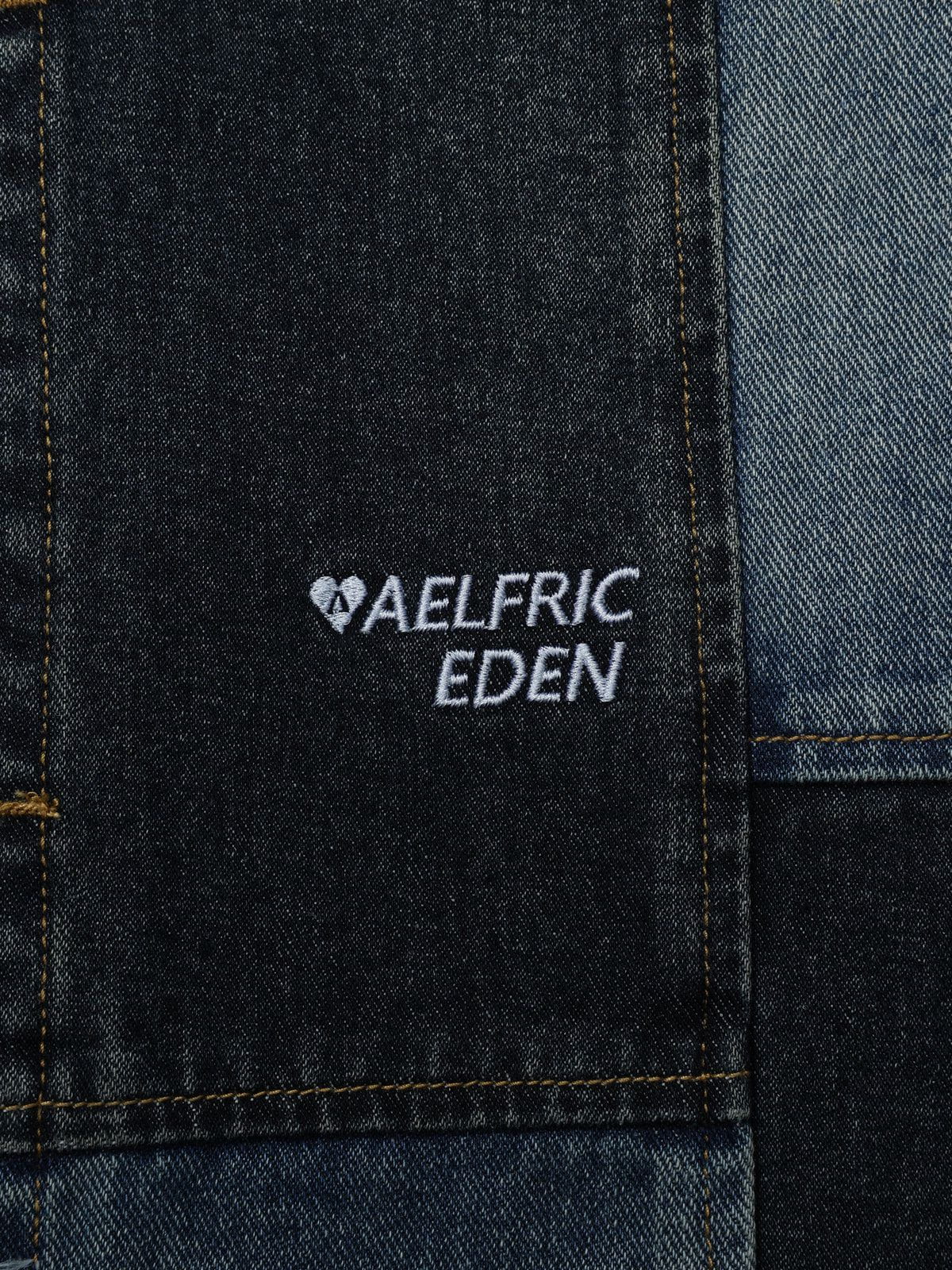 Aelfric Eden Patchwork Washed Denim Jacket