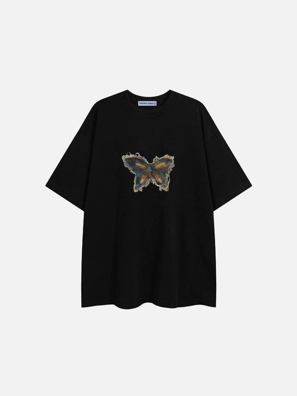 Aelfric Eden Applique Embroidery Butterfly Tee