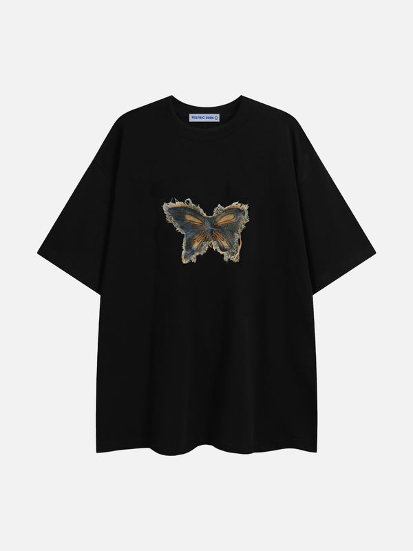 Aelfric Eden Applique Embroidery Butterfly Tee