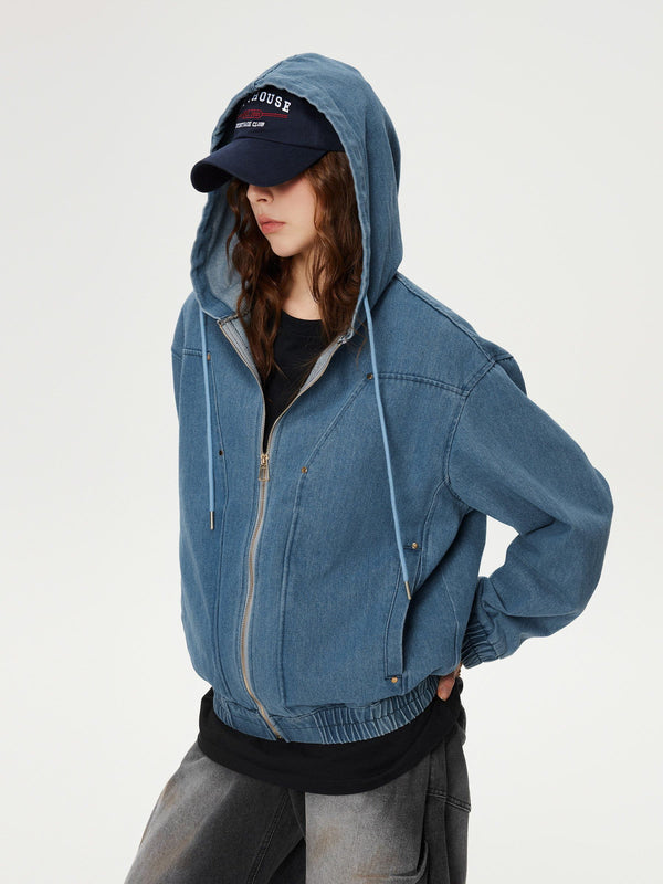 Aelfric Eden Denim Zip Up Hoodie