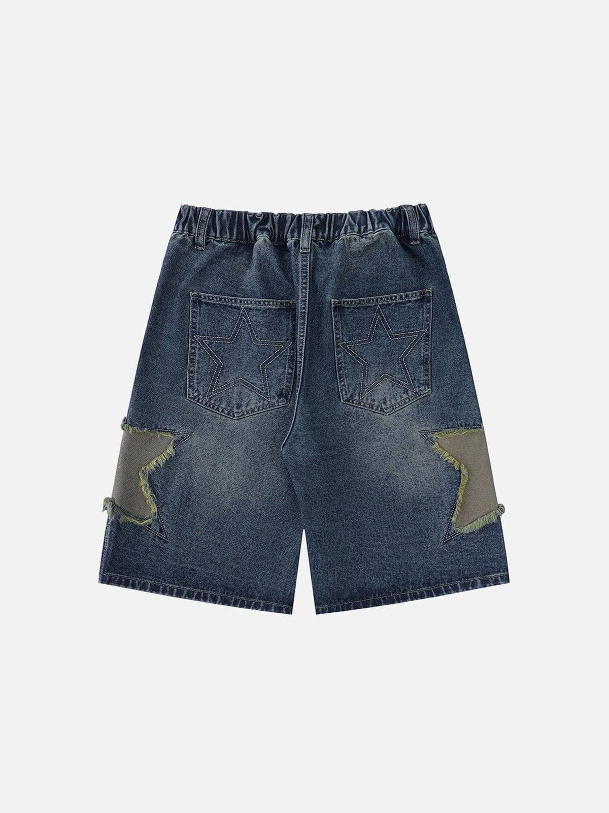 Aelfric Eden Star Tassel Patch Gradient Jorts