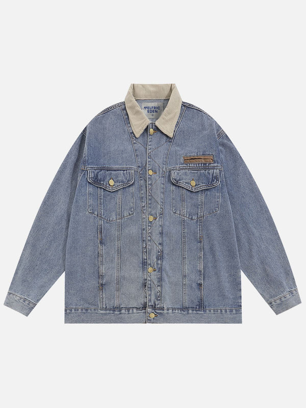 Aelfric Eden Basic Patchwork Denim Jacket