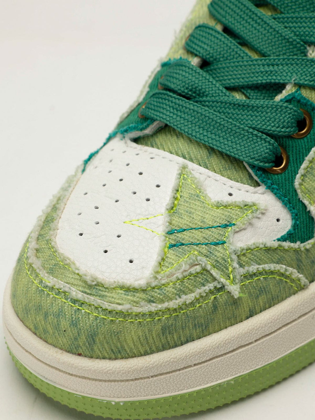 StarryClimb Patchwork Avocado Green Star Skate Shoes – Aelfric eden