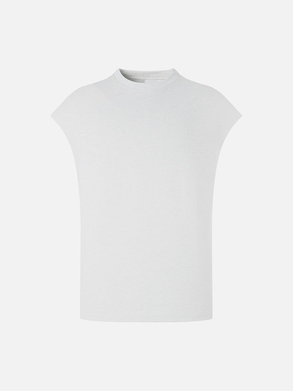 Sleeveless Solid Cotton Tee