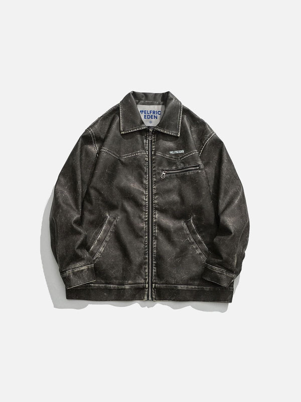 Aelfric Eden Washed Faux Leather Jacket