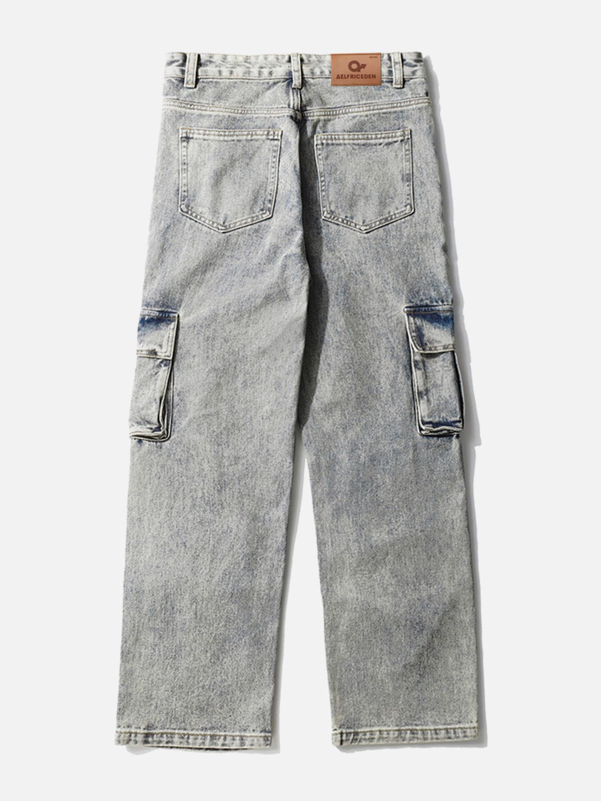 Aelfric Eden Multi Pocket Washed Straight-Leg Jeans