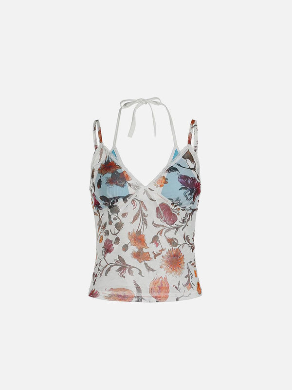 Aelfric Eden Oil Painting Flower Print Cami Top