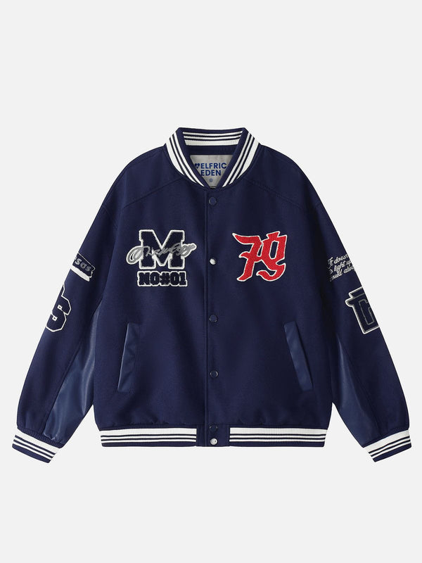 Aelfric Eden Towel Embroidery Varsity Jacket