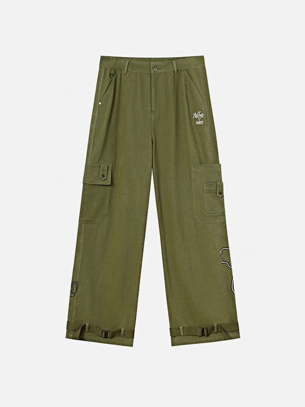 Aelfric Eden Ship Anchor Embroidery Cargo Pants