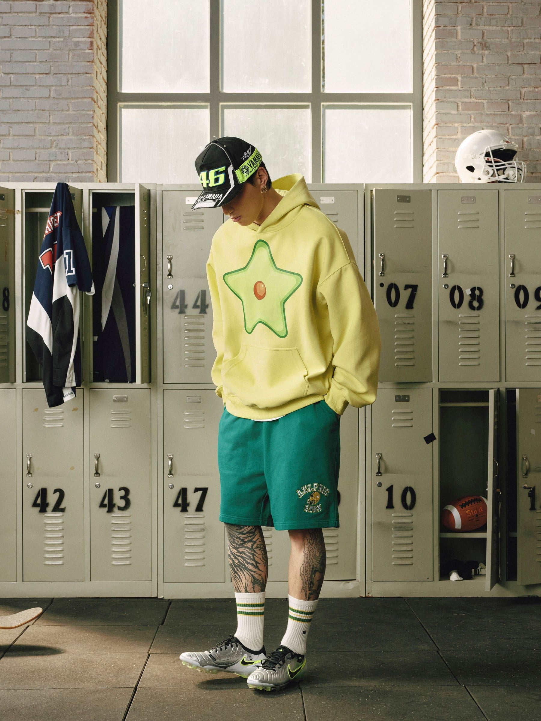 Aelfric Eden Avocado Star Print Hoodie