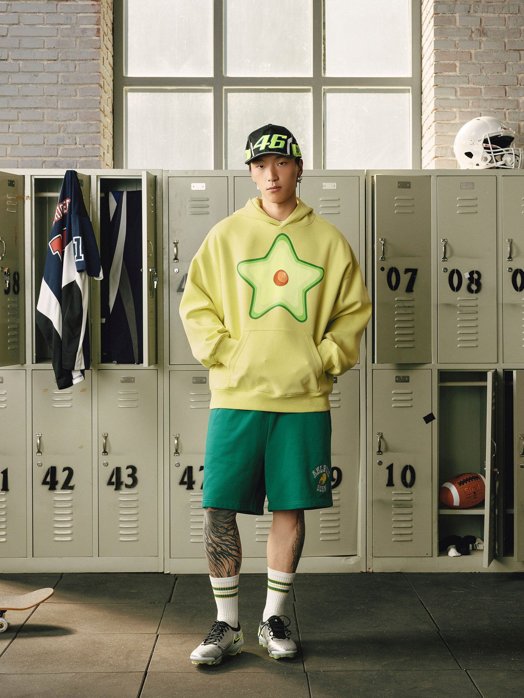 Aelfric Eden Avocado Star Print Hoodie