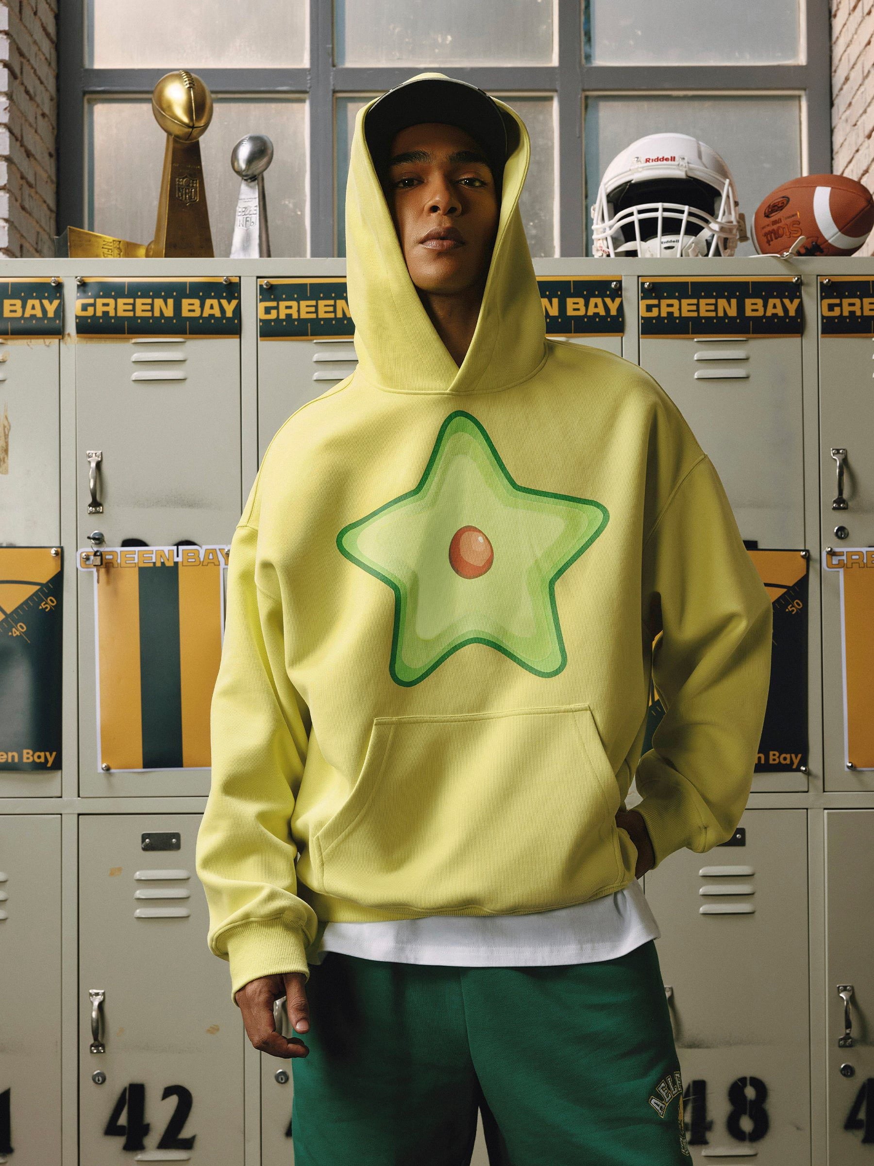 Aelfric Eden Avocado Star Print Hoodie