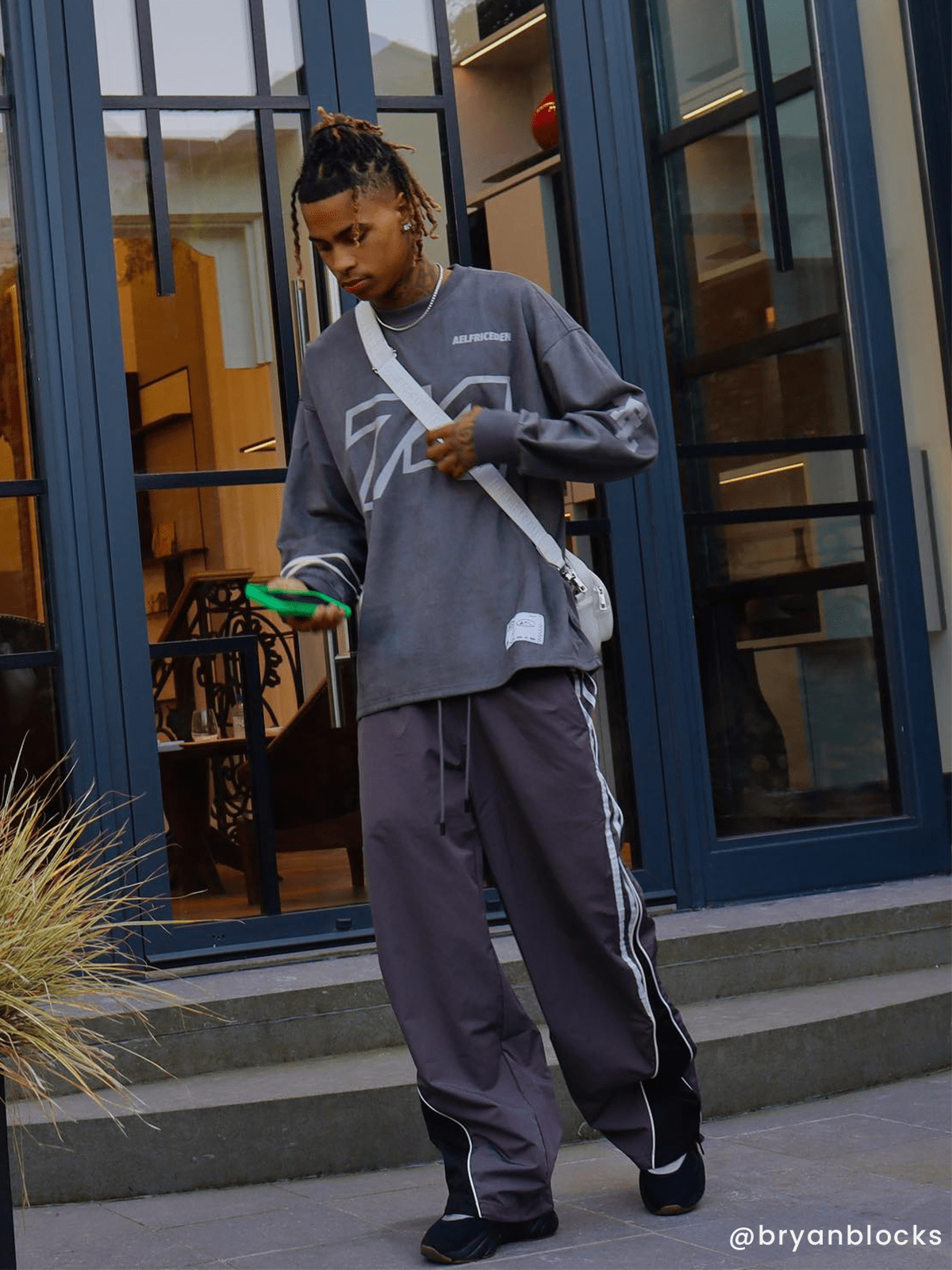 Aelfric Eden Side Stripe Patchwork Color Contrast Track Pants