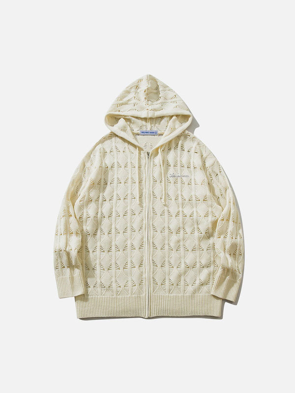 Aelfric Eden Open Knit Zip Up Hoodie