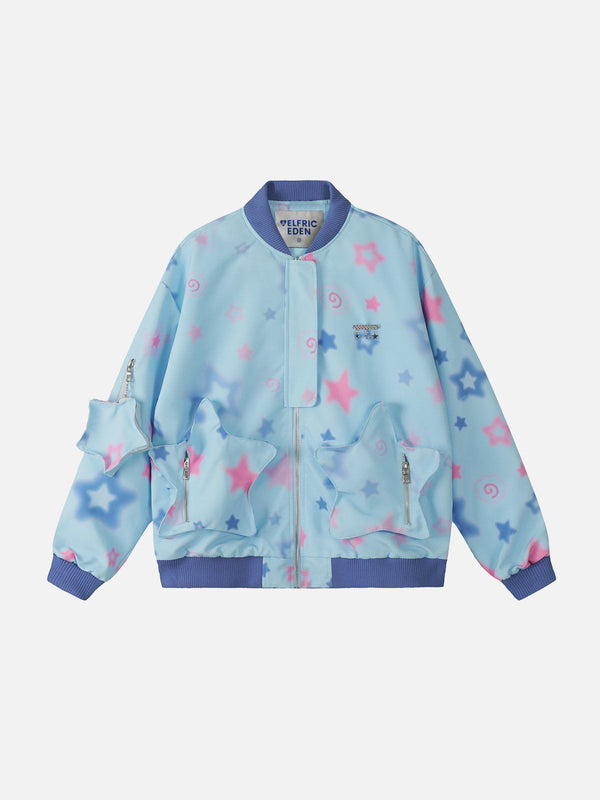 Aelfric Eden Full Print Star Varsity Jacket