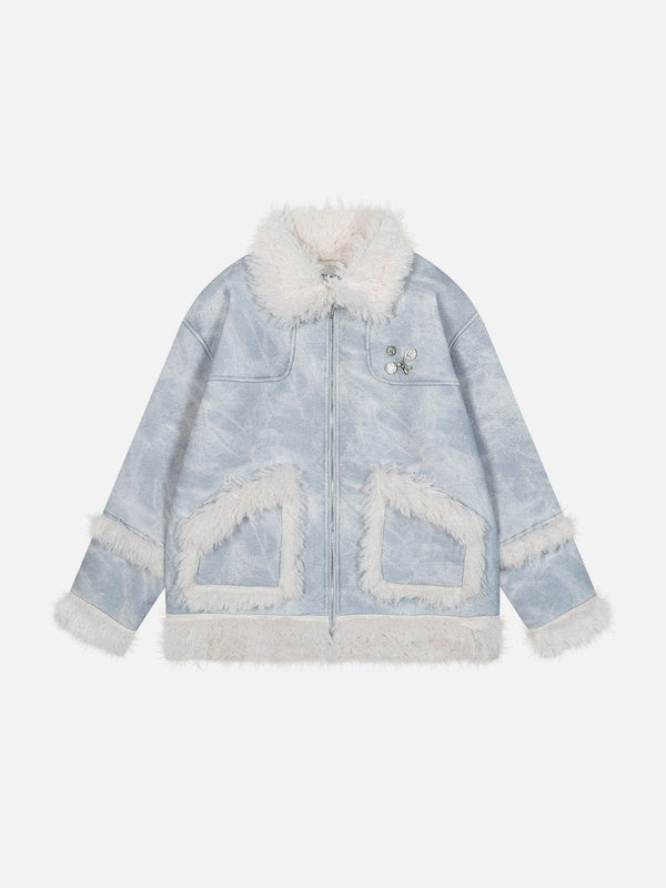 Aelfric Eden Plush Patchwork Washed Coat