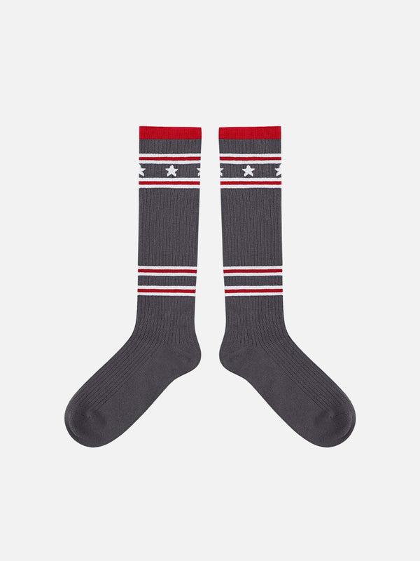 Vintage Stripe Star Graphic Socks