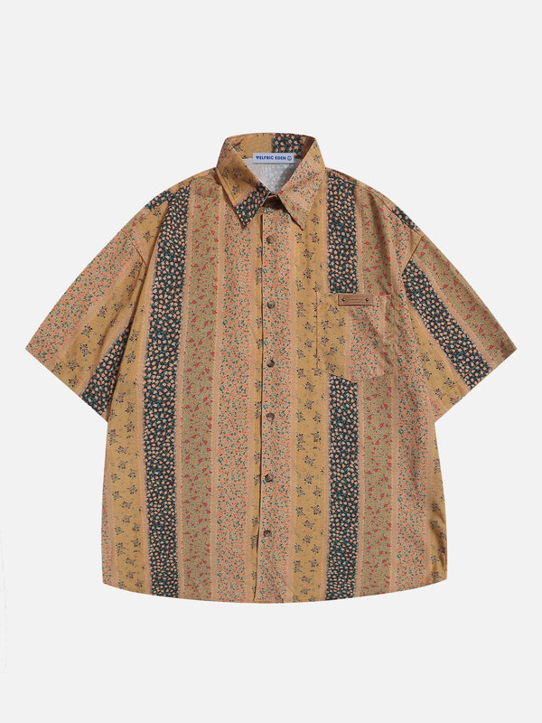 Aelfric Eden Flower Patchwork Short Sleeve Shirt