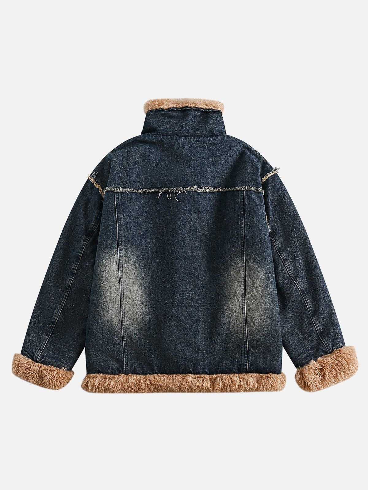 Aelfric Eden Denim Patchwork Sherpa Coat