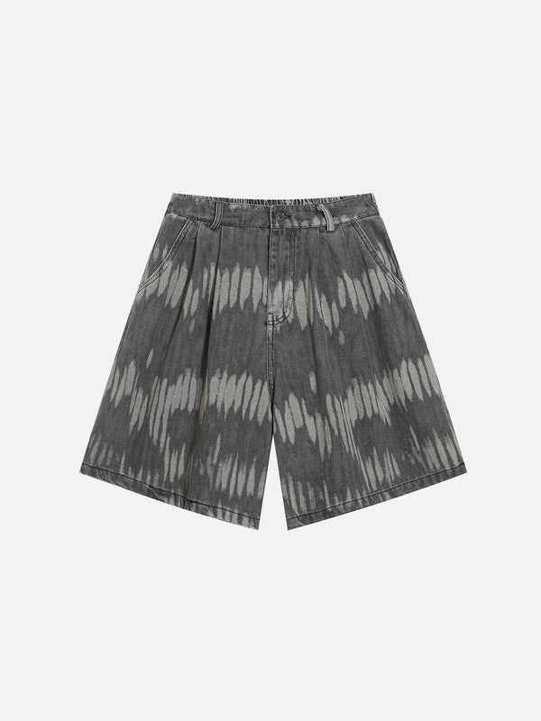 Aelfric Eden Leaf Pattern Washed Jorts