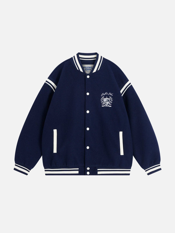 Aelfric Eden Embroidery Badge Varsity Jacket