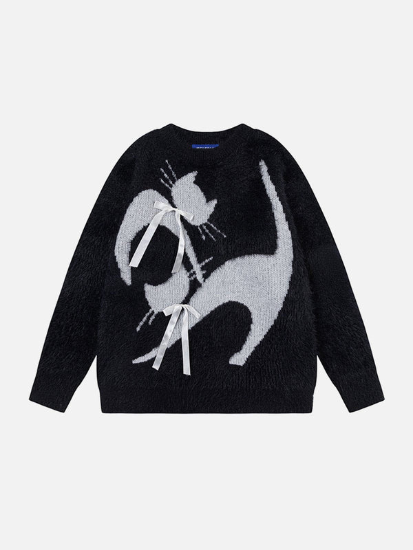 Aelfric Eden Bow Cat Graphic Sweater