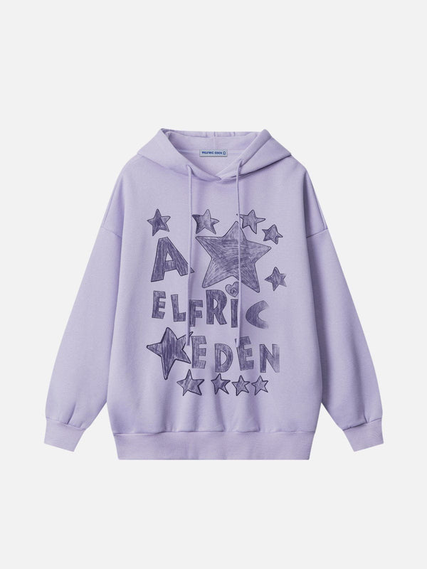 [Pre-Order]  Aelfric Eden Graffiti Star Print Hoodie