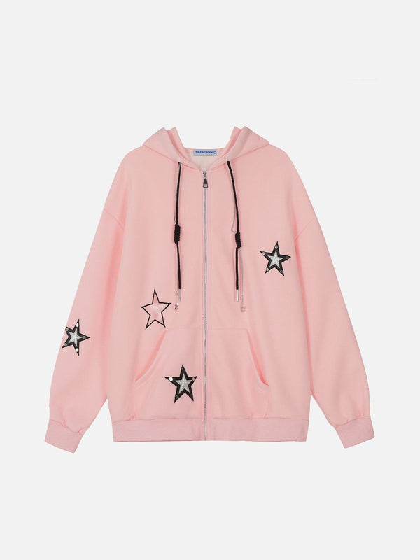 Aelfric Eden Rivet Star Zip Up Hoodie